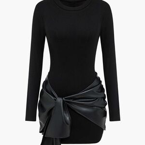Elegant Black Long Sleeve Dress